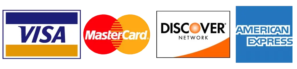 all major credit cards accepted